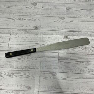 Vintage Flint Stainless USA 12.5 Inch Icing Spatula Black Riveted Handle